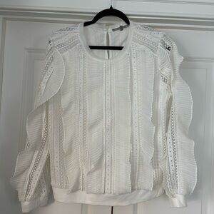 Anthropologie Augusta Ruffle Sleeve Pullover. Size M.